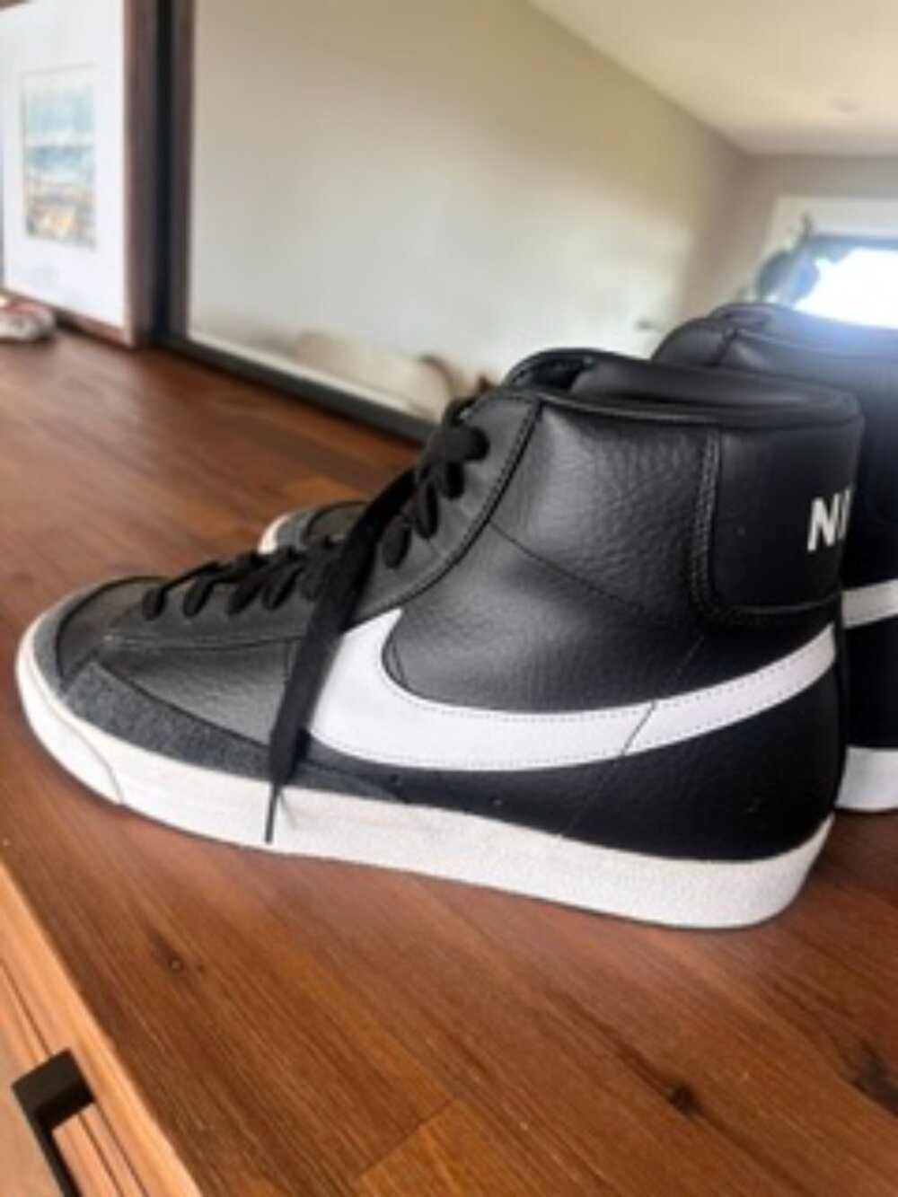Like New Nike Black & White High-Top Sneakers — Size 13